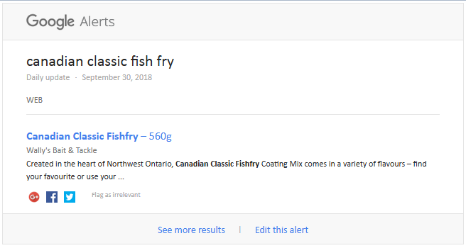 Wally's is stocking canadian classic fishfry.