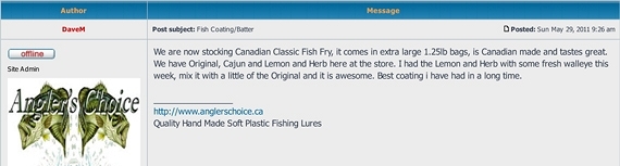 Anglers Choice are carrying this stuff now